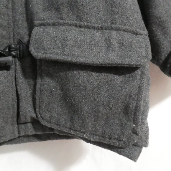 BIG CHILL | size 4 | Reversible Charcoal Hooded Toggle and Zip-Up Coat | GUC - Picture 13 of 16